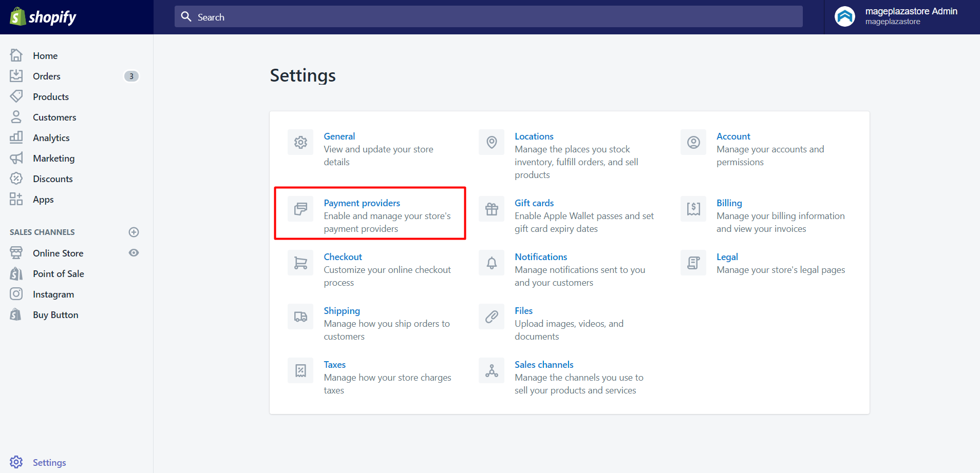 set up shopify payments
