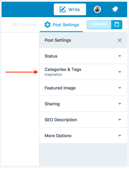 Inserting Categories through the Categories & Tags module