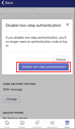 disable modern authentication