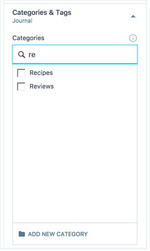 Inserting Categories through the Categories & Tags module 4