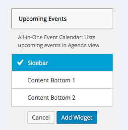 how to insert an events calendar and list in your sidebar